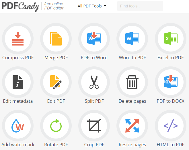 PDF Candy - Công cụ chỉnh sửa, chuyển đổi pdf trực tuyến